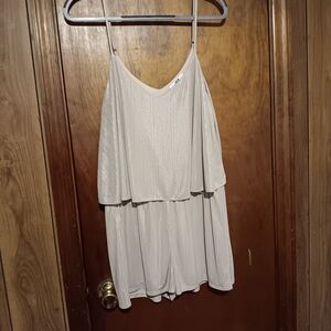 Jack by BB Dakota Cream Layered Jumpsuit